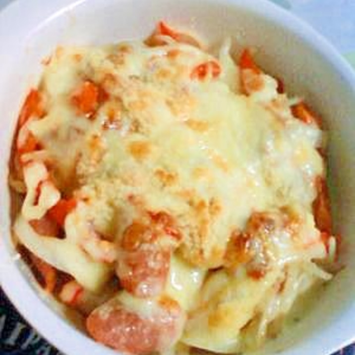 ウインナーのチーズ焼き 野菜もたっぷり レシピ 作り方 By りつなるママ 楽天レシピ